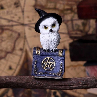 Owl Spell Book Ornament Blue 12.5cm