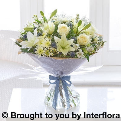 Elegant White Sympathy Handtied